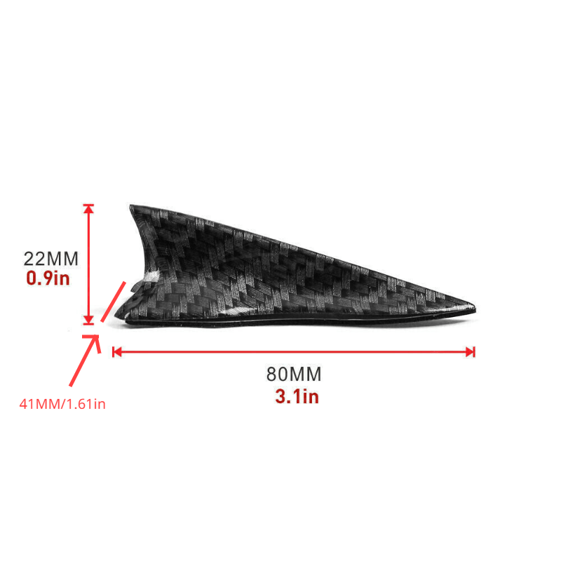 6pcs Carbon Fiber Spoiler Wing Rear Sunroof Window Tail Lip Sticker