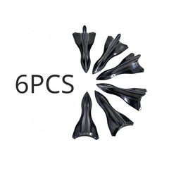 6pcs Carbon Fiber Spoiler Wing Rear Sunroof Window Tail Lip Sticker