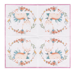 20pcs Plum Deer Print Napkin Tissue for Party Decorations
