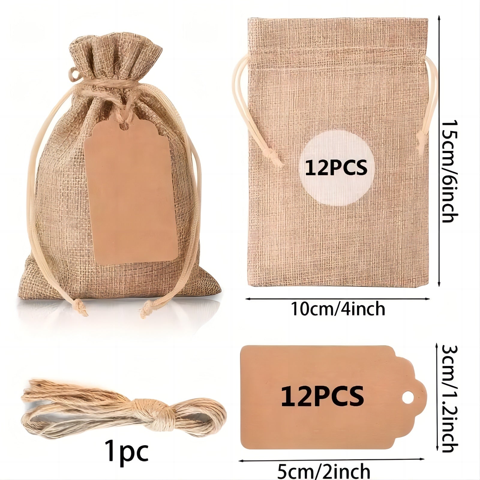 25pcs Drawstring Bags 10 15 4in 6in Closure Gift Bags For Wedding Party