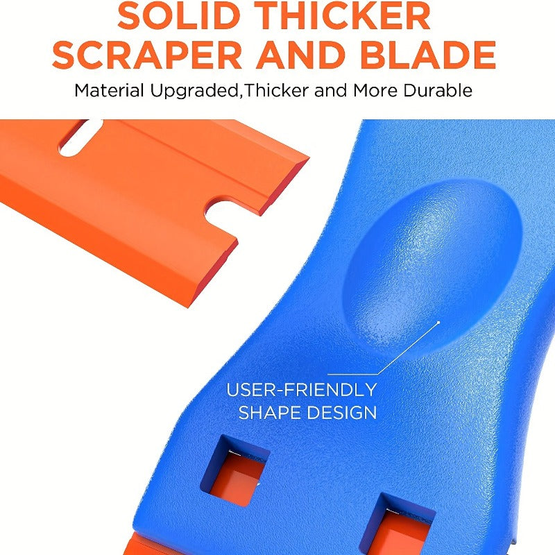 Plastic Razor Blades Scraper Tool Kit with 10 Blades