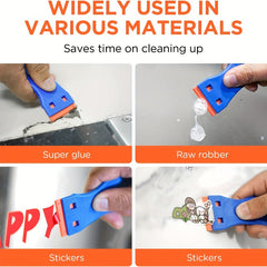 Plastic Razor Blades Scraper Tool Kit with 10 Blades