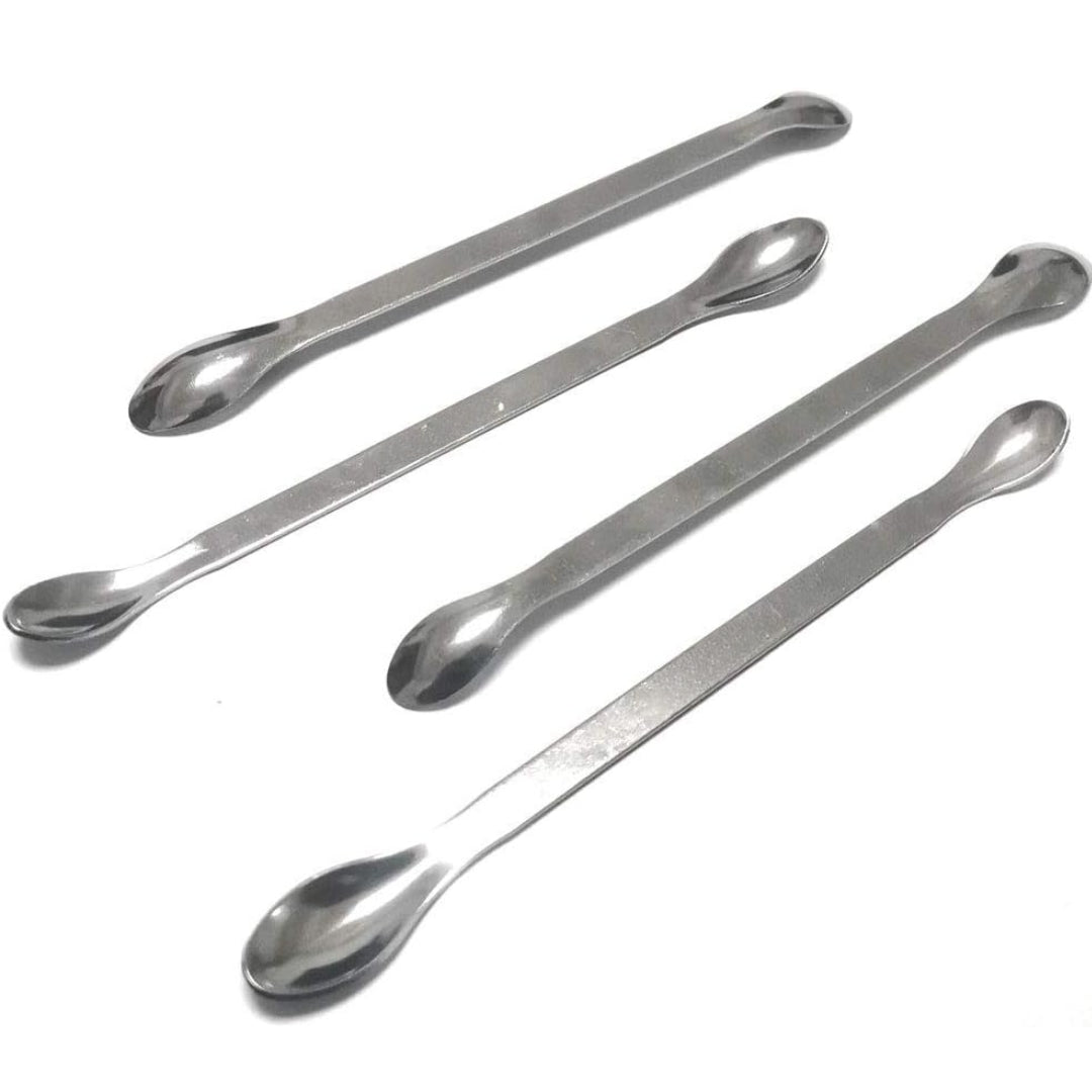 9pcs Stainless Steel Lab Spatula Micro Scoop Set Mixing Spatula for Powders