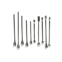 9pcs Stainless Steel Lab Spatula Micro Scoop Set Mixing Spatula for Powders