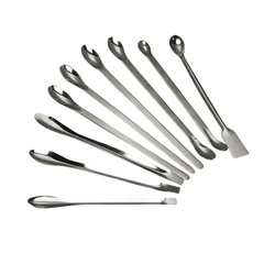 9pcs Stainless Steel Lab Spatula Micro Scoop Set Mixing Spatula for Powders