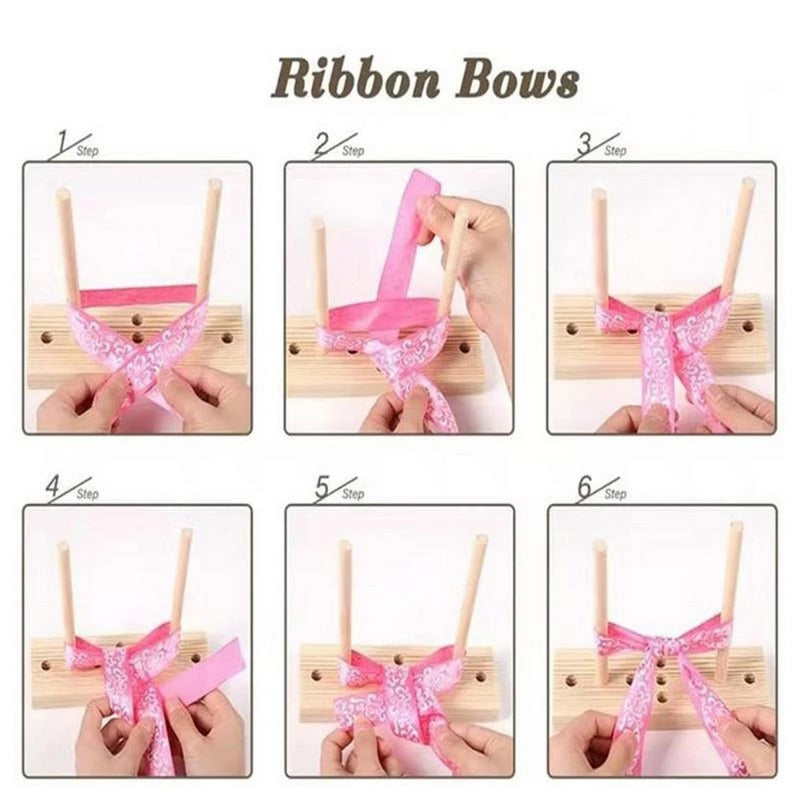 Satin Bowing Making Tool Hardwood Multipurpose Bow Bowknot Maker