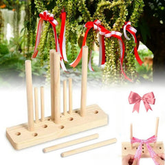 Satin Bowing Making Tool Hardwood Multipurpose Bow Bowknot Maker