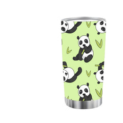 590ml Cartoon Panda Coffee Mug Stainless Steel Water Cup Leakproof Portable