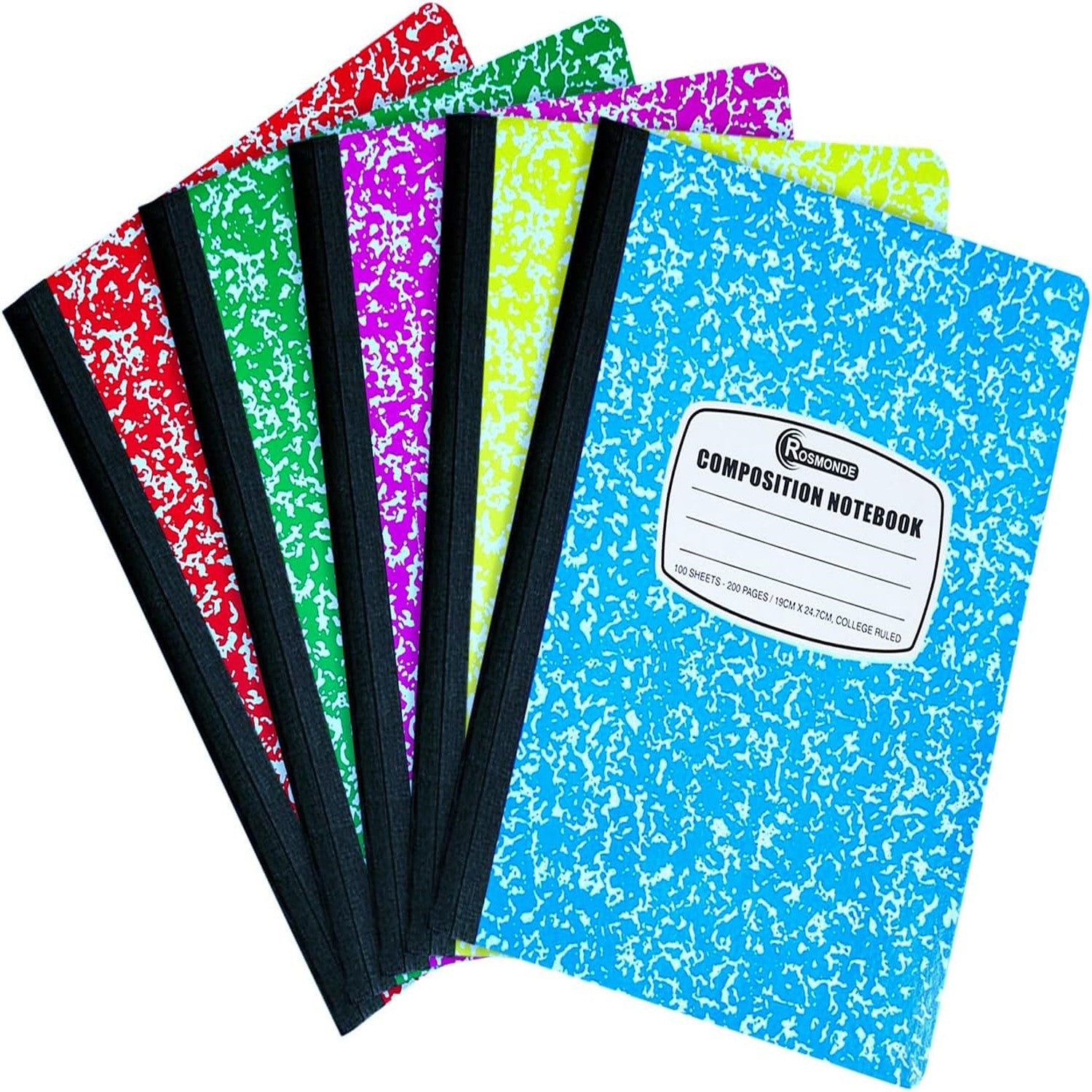 Marble Snowflake Notebook 100 Sheets Thick Stitched Book