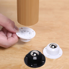 4pcs Self Adhesive Casters Stainless Steel Universal Pulley