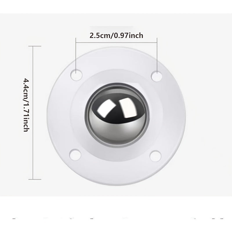 4pcs Self Adhesive Casters Stainless Steel Universal Pulley