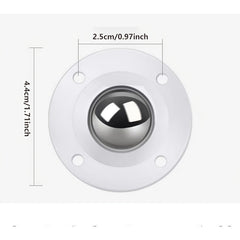 4pcs Self Adhesive Casters Stainless Steel Universal Pulley