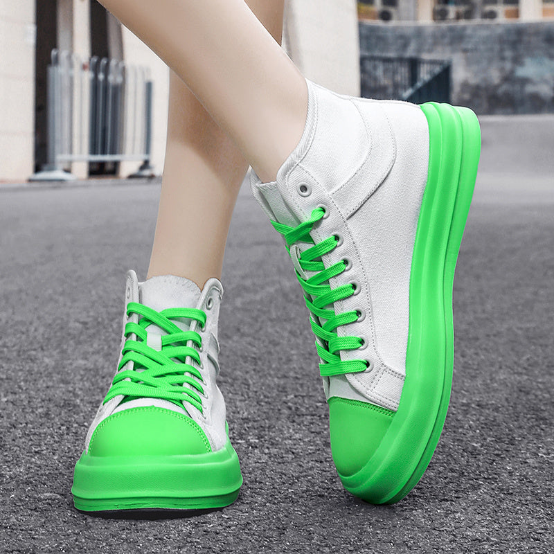 High Top Non Slip Canvas Sneakers Lightweight Comfortable Lace Up Skate Shoes
