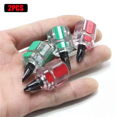 2pcs Mini Screwdriver Kit Transparent Handle Precision Repair Tools Set