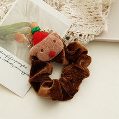 Christmas Plush Scrunchies Headband High Elastic Hair Ties