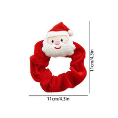 Christmas Plush Scrunchies Headband High Elastic Hair Ties