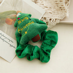 Christmas Plush Scrunchies Headband High Elastic Hair Ties
