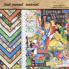 12pcs Retro Lady Stickers for Journal Decoration DIY Crafts