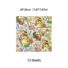 12pcs Retro Lady Stickers for Journal Decoration DIY Crafts