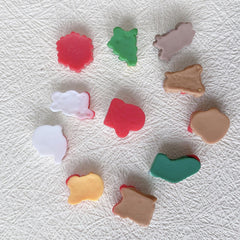 20pcs Christmas Resin Nail Art Charms Santa Elk Snowman DIY Decoration