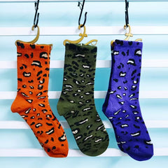 5 Pairs Animal Funny Socks Leopard Print Unisex Comfortable Sports Socks