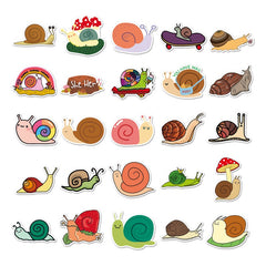 50pcs Snail Animals Waterproof Decorative Stickers