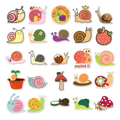 50pcs Snail Animals Waterproof Decorative Stickers