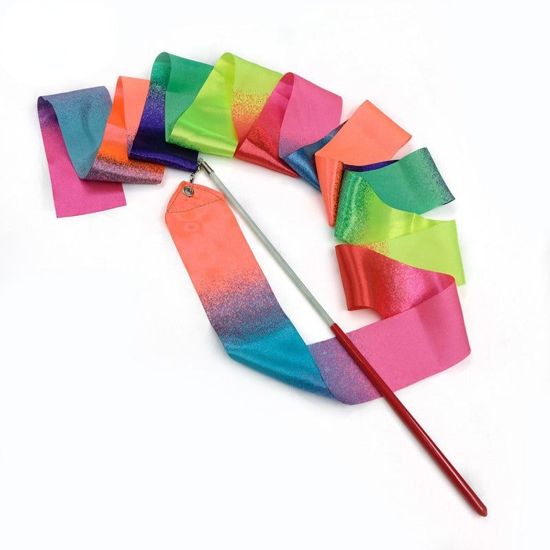 Rhythmic Gymnastics Ribbon Dance Handheld Twirling Wands On Sticks