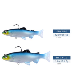 1pc PVC Fishing Lures T Tail Soft Lures Swimbait Fishing Tackle