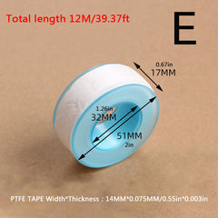 PTFE Water Pipe Thread Seal Tape 20M Roll