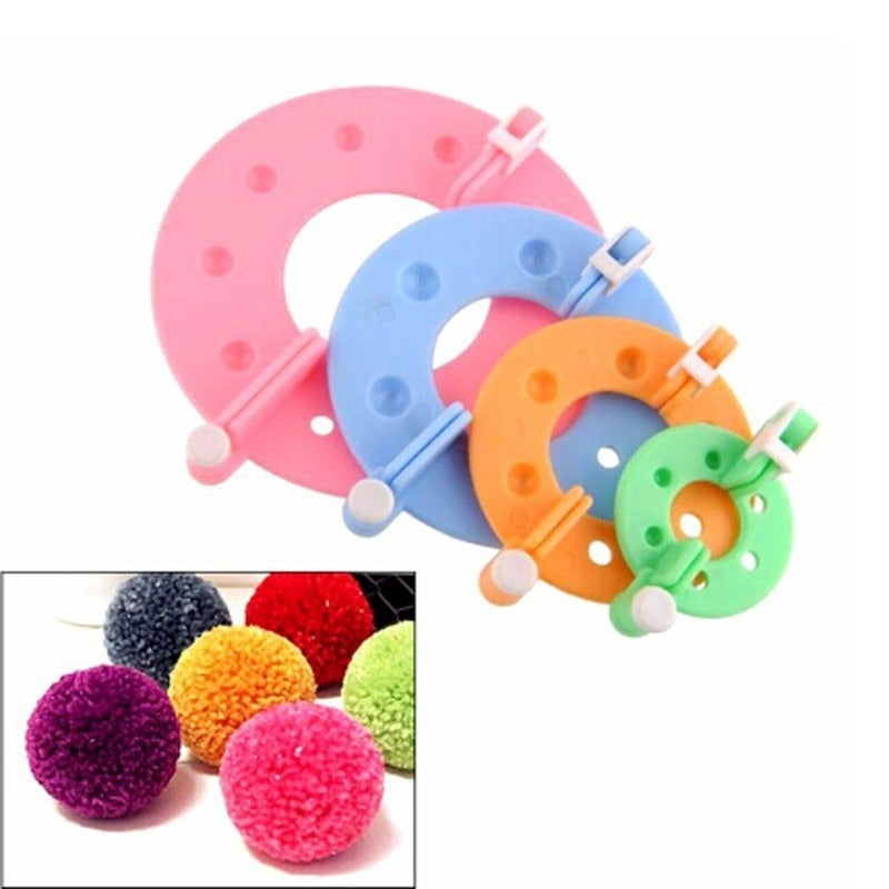 4pcs Knitting Wool Ball Maker DIY Knitting Tools Random