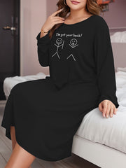 Cartoon Print T-shirt Nightdress
