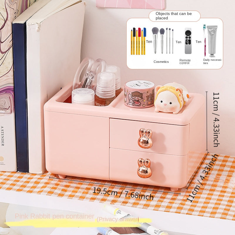 Desk Storage Box Drawer Transparent Desk