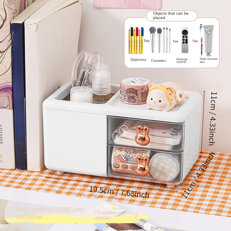 Desk Storage Box Drawer Transparent Desk