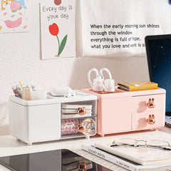 Desk Storage Box Drawer Transparent Desk