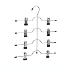 4 Tier Pant Hanger Multifunction Shelves Magic Trouser Hangers Closet Storage