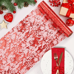 2pcs Sequin Gold Mesh Table Runner Roll Event Party Decorations