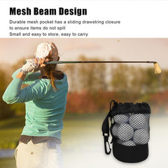 Portable Nylon Golf Ball Pouch Bag with Hook