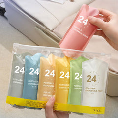 7pcs Women's Disposable Underwear Outdoor Travel Period
