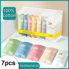 7pcs Women's Disposable Underwear Outdoor Travel Period