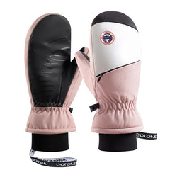 Winter Skiing Gloves Unisex Windproof Waterproof Thickened Warm 5 Finger Gloves