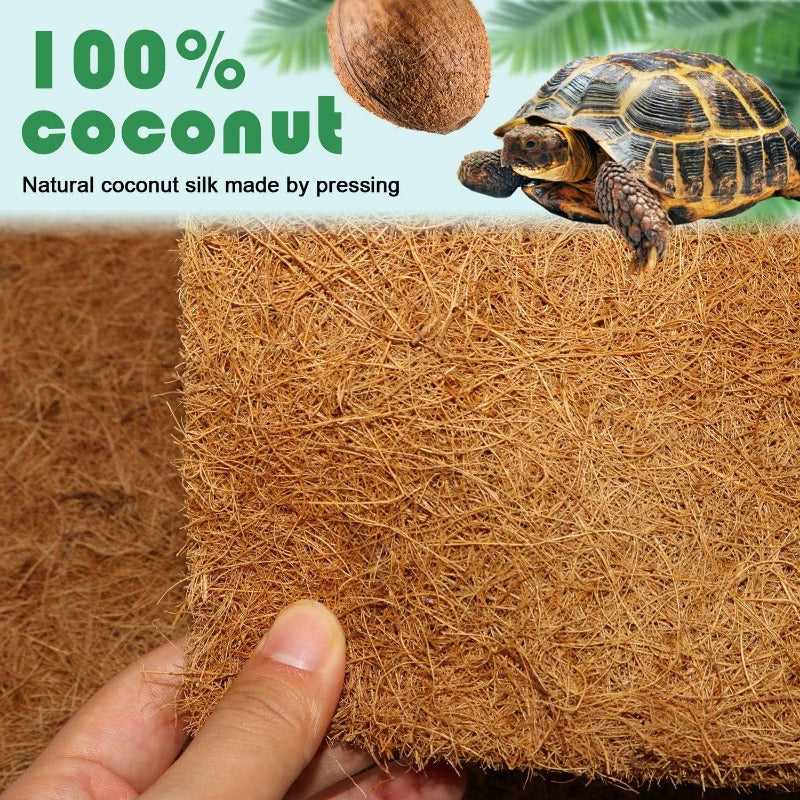 3pcs Coconut Fiber Terrarium Liner for Reptiles, Snakes, Geckos, Turtle Bedding