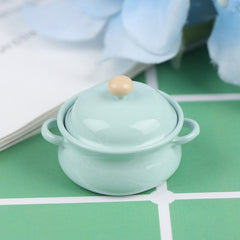 1pc Dollhouse Mini Metal Cooking Stockpot Dollhouse Cookware Mini Candy Stockpot