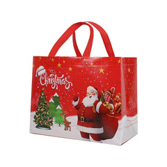 10pcs Christmas Gift Bags - Medium Non-woven Tote Bags for Christmas Party