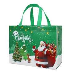 10pcs Christmas Gift Bags - Medium Non-woven Tote Bags for Christmas Party