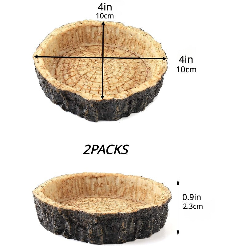 2pcs Reptile Water And Food Bowls for Lizards, Bearded Dragons, Snakes