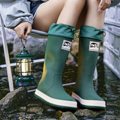 Waterproof PVC Mid Calf Rain Boots Lightweight Non Slip Rain Shoes