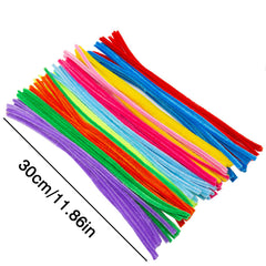 400pcs DIY Plush Toys Set Chenille Stems Sticks With Cartoon Eyes Sticker