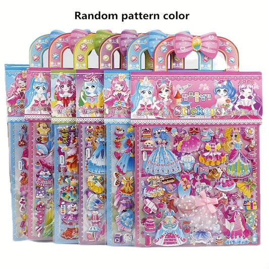 Stickers Activity Books Set Dress Up Dolls 3D Stickers