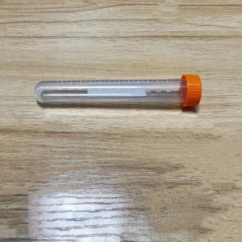 100pcs 10ml 15ml Transparent Test Tube Vials w/ Lids Lab Sample Storage